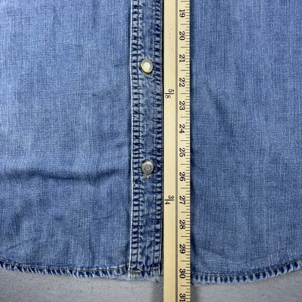 Levi's Shirt Mens L Blue Denim Button Up Long Sleeve Workwear Casual Cotton